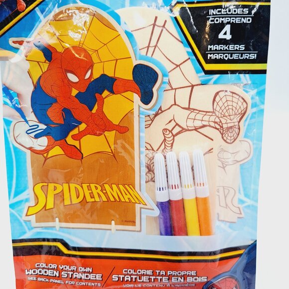 Marvel Avenger Spiderman Water Cap Flyer & Spiderman Wood Craft Stocking Stuffer - Picture 4 of 9